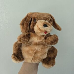 Dog Squeaky Hand Puppet ~ Korea Vintage Plush Toy